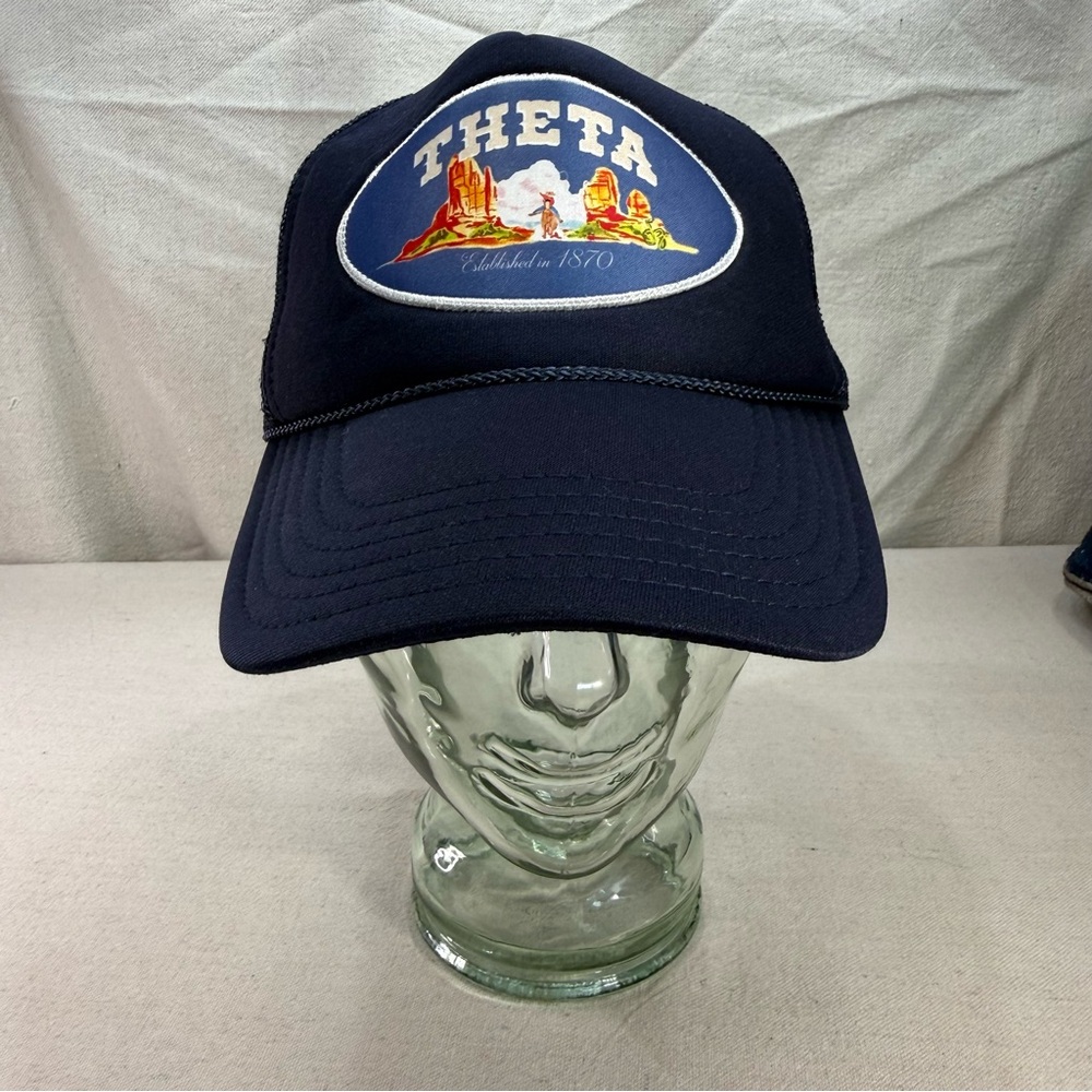 OTTO Navy Mesh Trucker Hat